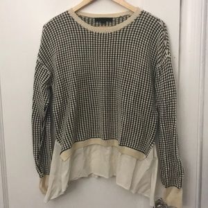 Alexander Wang black white check sweater